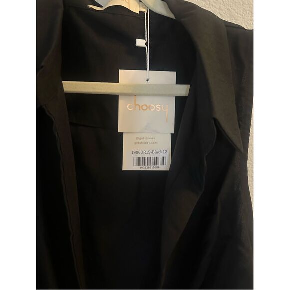 NWT Choosy plunging black mini dress Size 12 - Picture 6 of 7